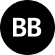 A black and white image of the letter b.